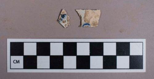 Ceramic, pearlware, blue transfer print, body sherds