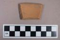 Ceramic, redware, unglazed, rim sherd