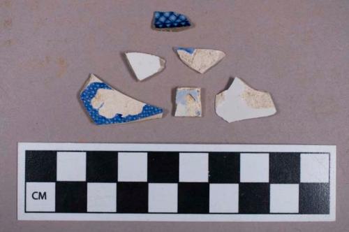 Ceramic, pearlware, blue transfer print, body sherds