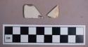 Ceramic, earthenware, white ironstone, body sherds; Ceramic, pearlware, body sherd