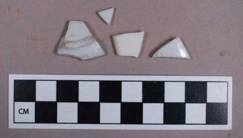 Ceramic, porcelain, soft paste, body and rim sherds