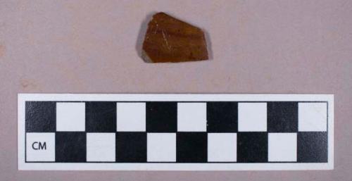 Ceramic, earthenware, manganese mottled lead glaze, body sherd