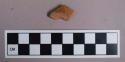 Ceramic, redware, brown lead glaze, body sherd