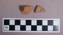 Ceramic, redware, brown lead glaze, body sherds