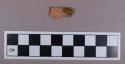 Ceramic, redware, brown lead glaze, trailed slip decoration, body sherd