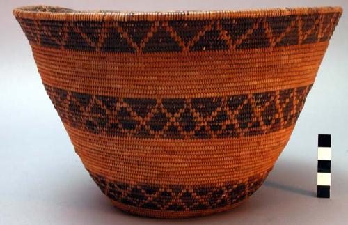 Basket, banded diamond motif