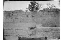 Interior masonry of south corridor wall, east end at Mercado.