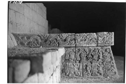 East side of sculptured altar at Mercado Colonnade.