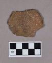 Ceramic, earthenware body sherd, shell-tempered, undecorated