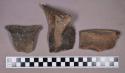 Ceramic, earthenware rim and handle sherds, shell-tempered, undecorated