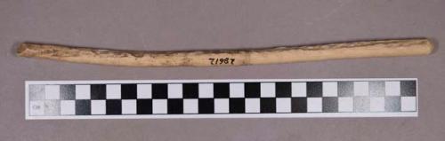 Organic, utilized antler, rod-shaped implement with flattened ends