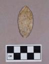 Chipped stone, projectile point, leaf-shaped