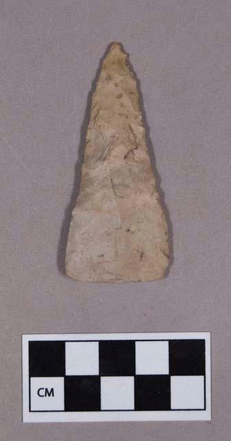 Chipped stone, projectile point, triangular