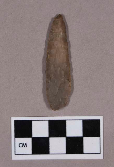 Chipped stone, projectile point, stemmed