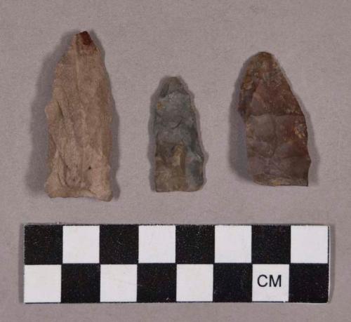 Chipped stone, bifacial fragment and projectile points