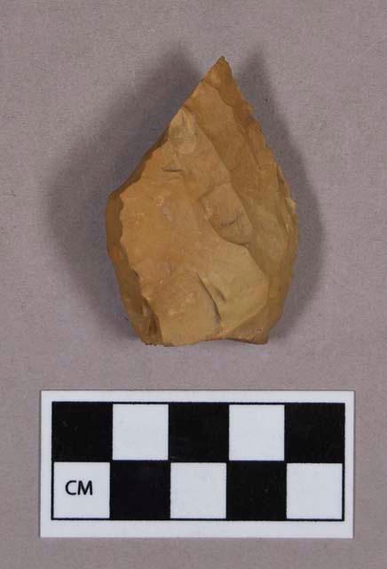 Chipped stone, edged tool, biface with one sharpened edge