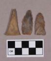 Chipped stone, projectile points, triangular and lanceolate