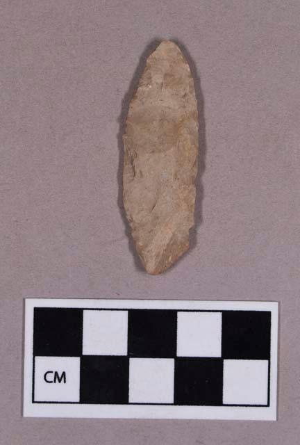 Chipped stone, projectile point, leaf-shaped