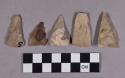 Chipped stone, projectile points, triangular