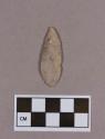 Chipped stone, projectile point, leaf-shaped