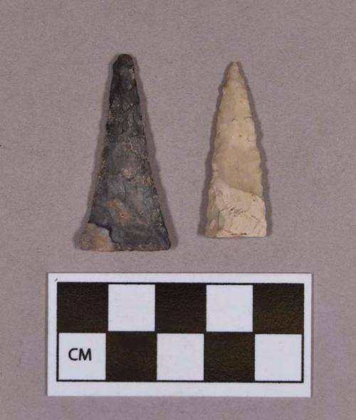 Chipped stone, perforator and bifacial fragment