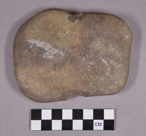 Ground stone, modified lithic, notched stone