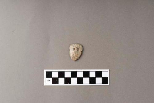 Ground stone; ornament; pendant; incised, both sides