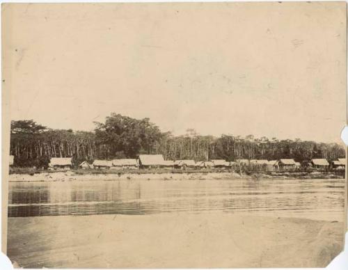 Buildings along shore