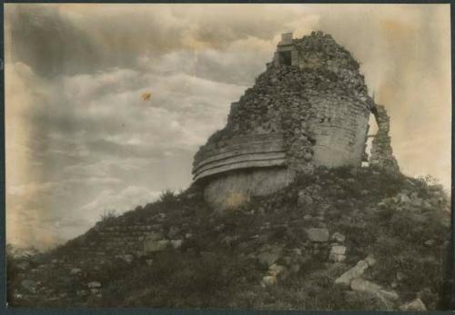 Caracol, from southwest, at sunrise