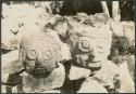 Temple of the Four Lintels, carved stone heads