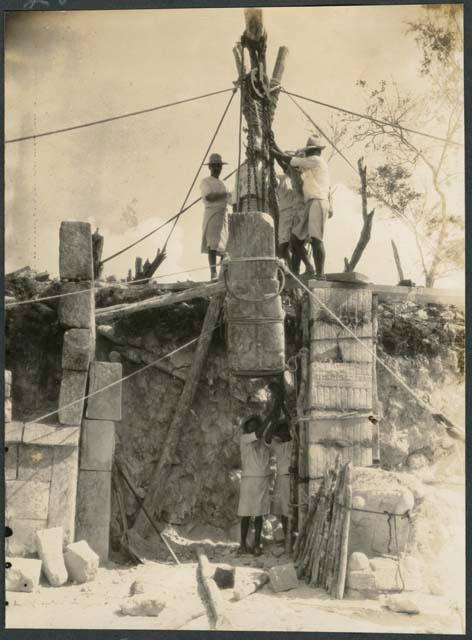 Temple of Warriors, raising serpent tail