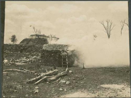 Burning lime in kiln