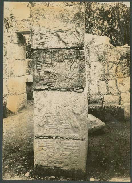 Temple of Xtoloc Cenote, right column