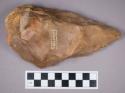 Chipped stone, lanceolate acheulian hand axe