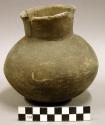 Ceramic vessel, short neck, mended along rim