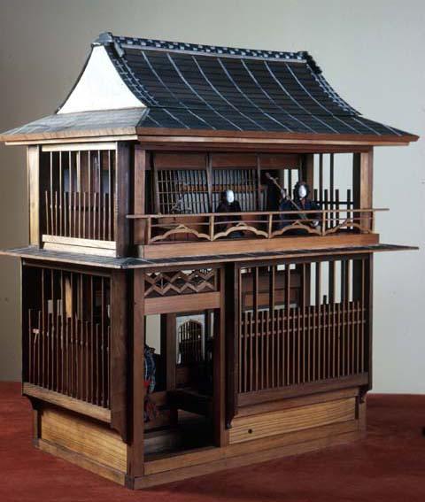 Model of a Japanese hotel