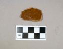 Ceramic, redware body sherd, glazed interior, missing exterior surface