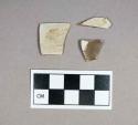 Ceramic, refined earthenware body sherds, burned