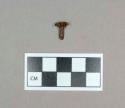 Metal/hardware, heavily corroded nail fragment with head