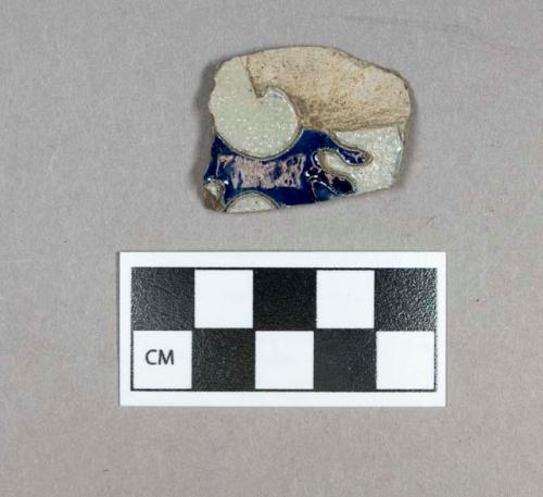 Ceramic, Rhenish salt-glazed stoneware body sherd, cobalt blue decoration on exterior