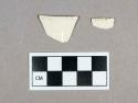 Ceramic, creamware rim sherds