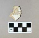 Ceramic, brown transfer printed whiteware body sherd