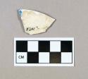 Ceramic, blue transfer printed whiteware body sherd