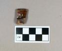 Ceramic, lead glazed redware base sherd