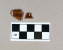 Ceramic, lead glazed red bodied earthenware body sherds