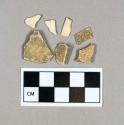 Ceramic, tin glazed body sherds, glaze missing