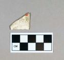 Ceramic, polychrome hand-painted and molded creamware body sherd