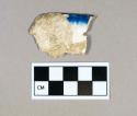 Ceramic, blue shell edge pearlware scalloped rim sherd