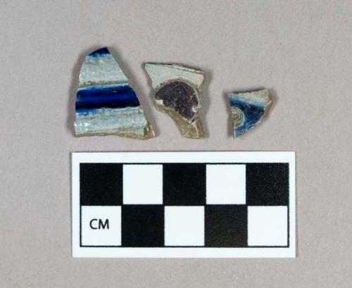 Ceramic, blue and purple Rhenish stoneware body sherds