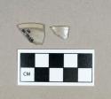 Glass, unidentified tableware rim fragments